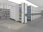 rayonnage mobile avec portes