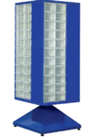 support-stockage-tiroirs-métalliques-transparents